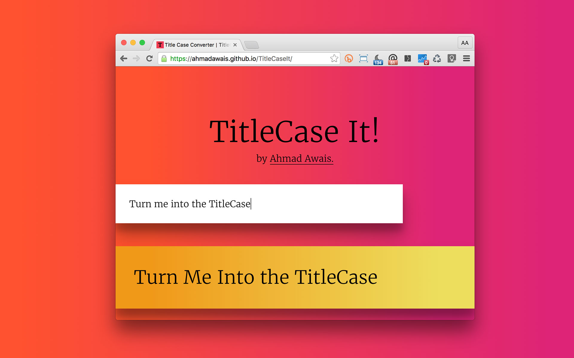 TitleCaseIt Live